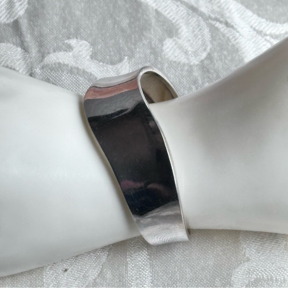 CII Mexico 925 Sterling Silver Modernist Open Cuff Bracelet 6.5-7 Signed 4366 B - Picture 6 of 14
